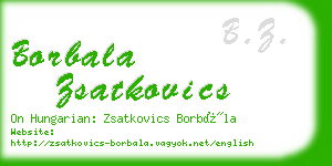 borbala zsatkovics business card